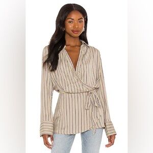 FREE PEOPLE ARLO WRAP TOP